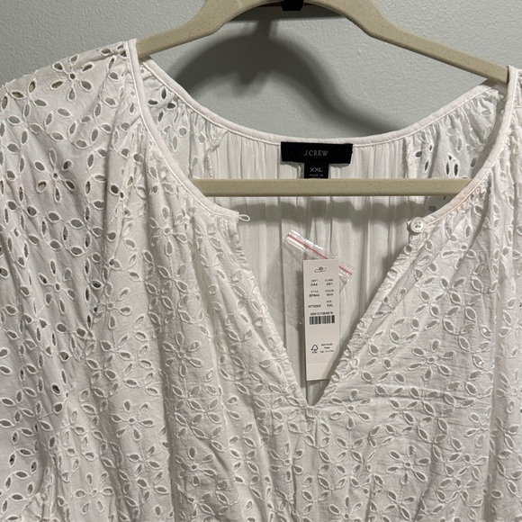 J. Crew Dresses & Skirts - J.Crew White Floral Eyelet Dress XXL NWT